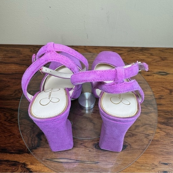 Jessica Simpson Deirae Suede Ankle Strap Platform Pump in Orchid - Picture 10 of 16